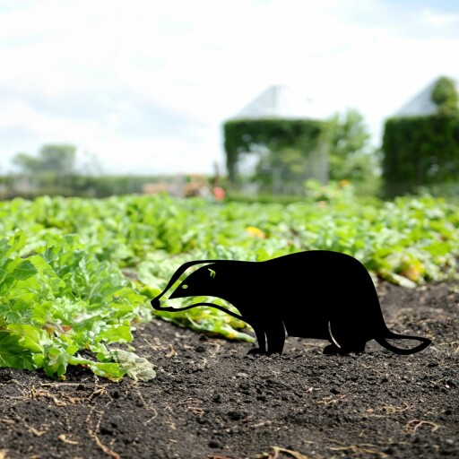 Obiect decorativ de grădină, Badger 01, 32x45 cm, Negru