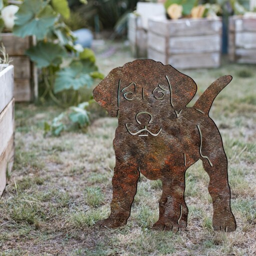 Obiect decorativ de grădină, Amicable 02, 40x33 cm, Maro antichizat