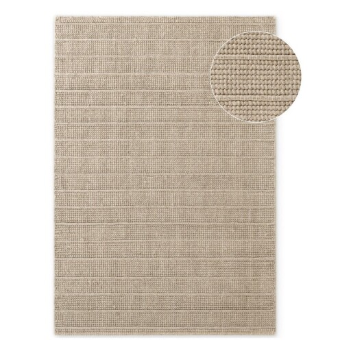 Covor bej țesut manual din lână 160x230 cm Camden Parker – Ted Baker