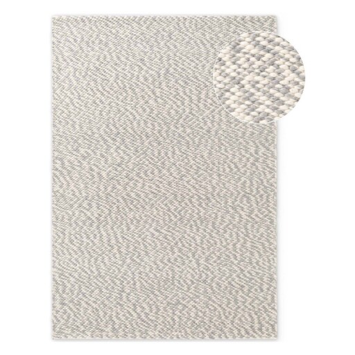 Covor gri deschis/crem țesut manual din lână 160x230 cm Lyon Beans – Elle Decoration