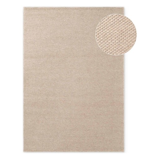 Covor bej țesut manual din lână 140x200 cm Lyon Beans – Elle Decoration