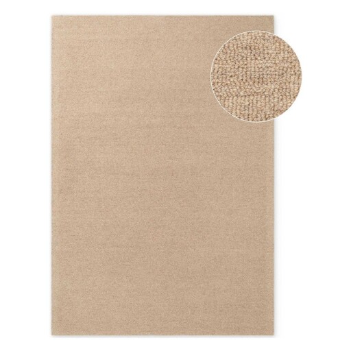 Covor în culoare naturală țesut manual din lână 140x200 cm Puristic Knots – Elle Decoration