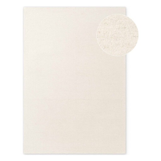 Covor crem țesut manual din lână 140x200 cm Puristic Knots – Elle Decoration