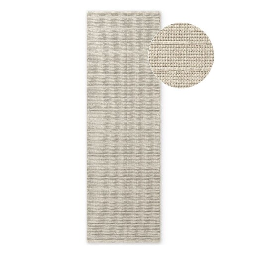 Covor tip traversă crem țesut manual din lână 80x250 cm Camden Parker – Ted Baker