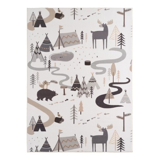 Covor pentru copii crem lavabil 160x230 cm Coco 1135 – Ayyildiz Carpets