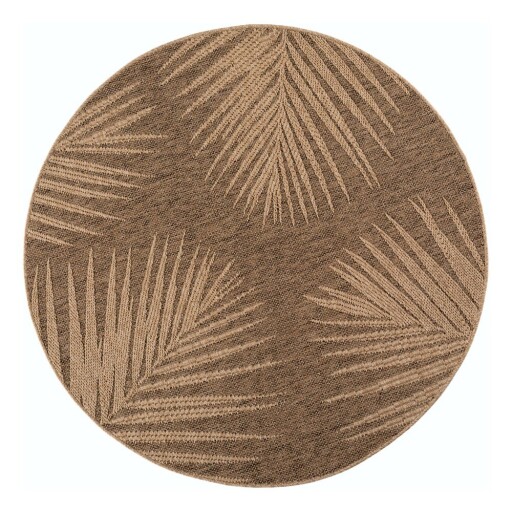 Covor pentru exterior și interior maro rotund ø 120 cm Timber 1403 – Ayyildiz Carpets