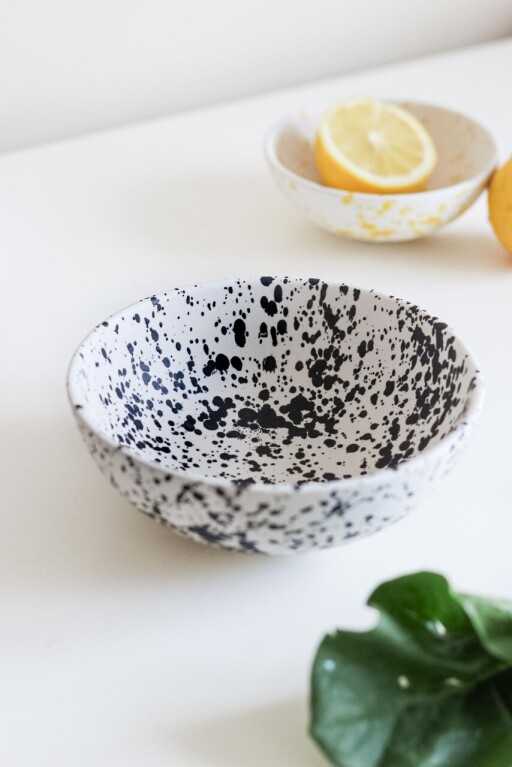 Bol ceramic, Hermia, 886SVN1110, Alb/Negru