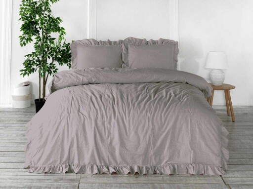 Lenjerie de pat dubla, L'essentiel Maison, Exclusive, Gri Opal