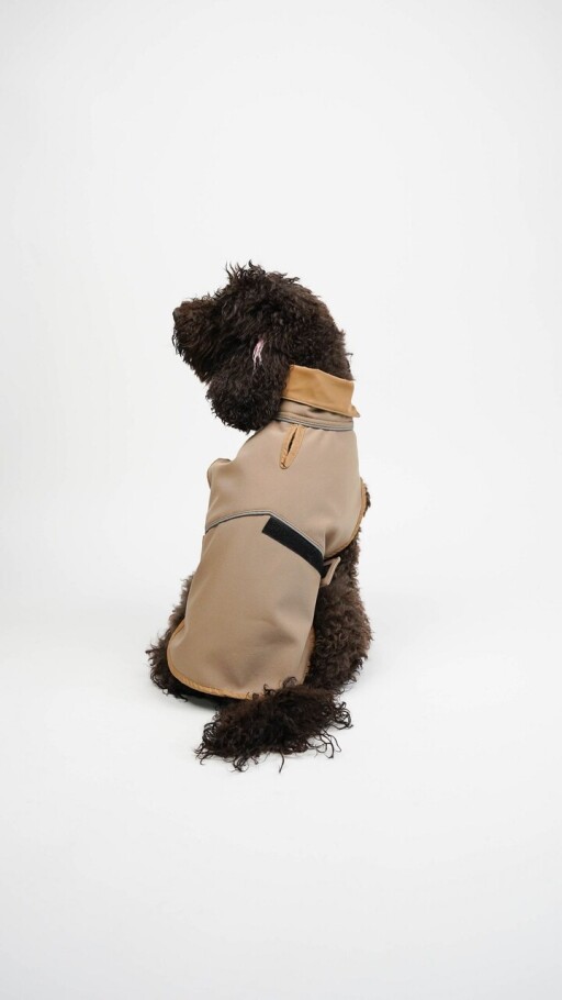 Hanorac pentru câini, Paws &amp; Whiskers, Shoft Shell Raincoat, Bej