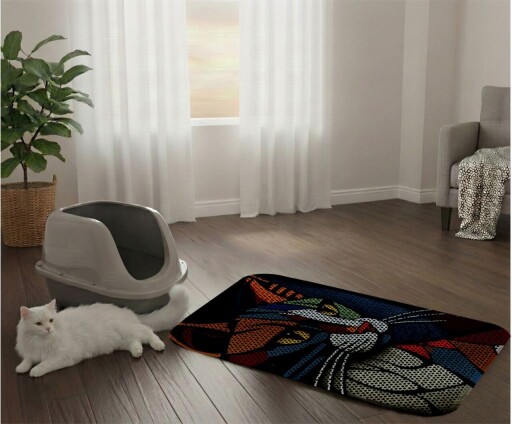 Covoras litiera pentru colectarea granulelor de nisip, Paws &amp; Whiskers, Cat Lıtter Mat 2, Multicolor