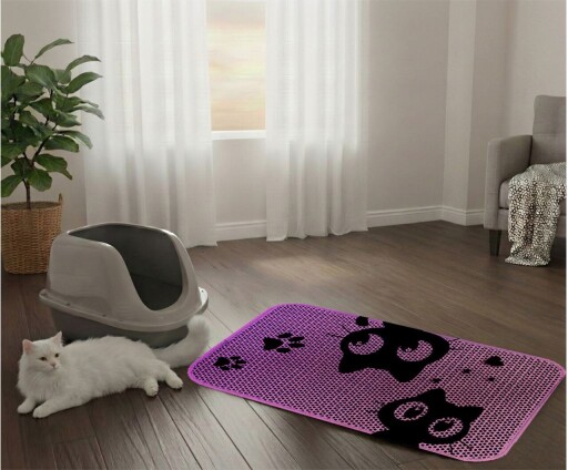 Covoras litiera pentru colectarea granulelor de nisip, Paws &amp; Whiskers, Cat Lıtter Mat 7, Multicolor