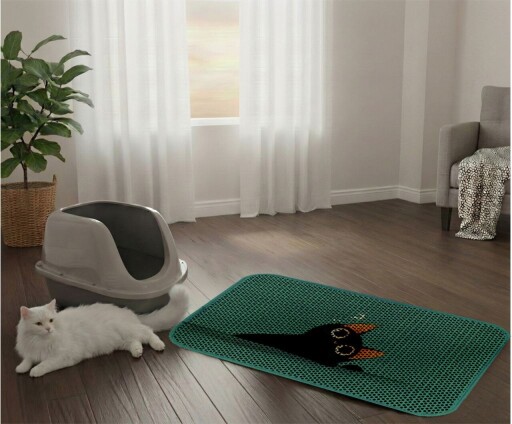 Covoras litiera pentru colectarea granulelor de nisip, Paws &amp; Whiskers, Cat Lıtter Mat 8, Multicolor