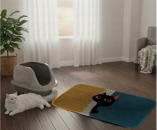 Covoras litiera pentru colectarea granulelor de nisip, Paws &amp; Whiskers, Cat Lıtter Mat 11, Multicolor