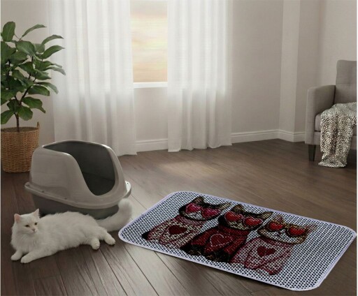 Covoras litiera pentru colectarea granulelor de nisip, Paws &amp; Whiskers, Cat Lıtter Mat 13, Multicolor