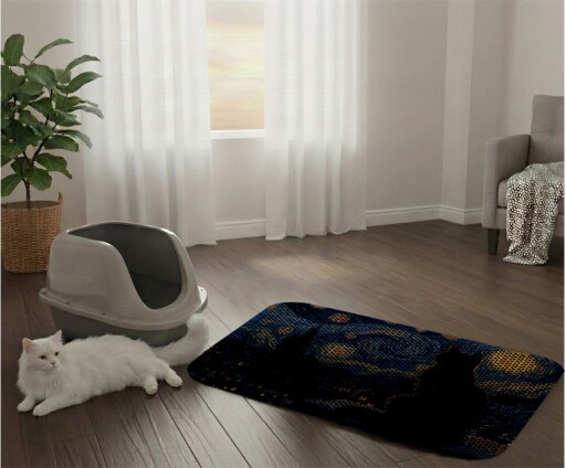 Covoras litiera pentru colectarea granulelor de nisip, Paws &amp; Whiskers, Cat Lıtter Mat 21, Multicolor