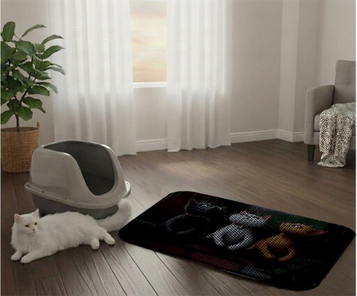 Covoras litiera pentru colectarea granulelor de nisip, Paws &amp; Whiskers, Cat Lıtter Mat 25, Multicolor