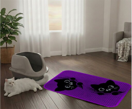 Covoras litiera pentru colectarea granulelor de nisip, Paws &amp; Whiskers, Cat Lıtter Mat 26, Multicolor