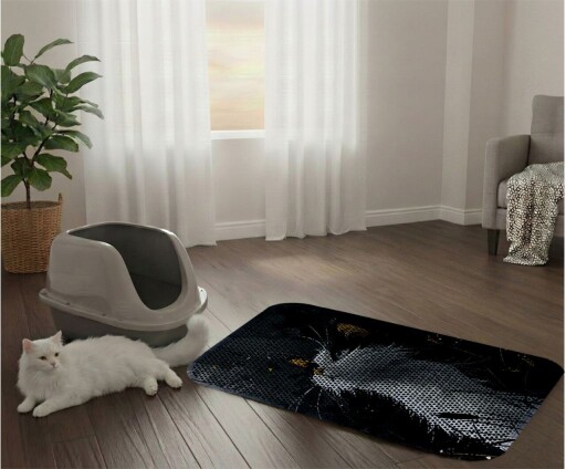 Covoras litiera pentru colectarea granulelor de nisip, Paws &amp; Whiskers, Cat Lıtter Mat 28, Multicolor