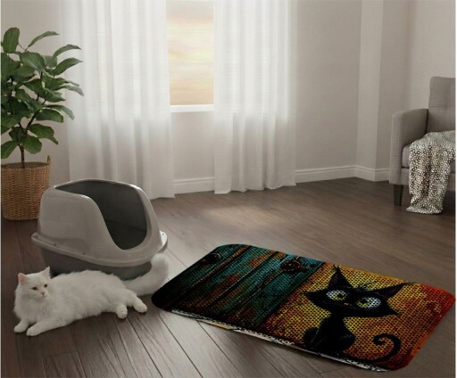 Covoras litiera pentru colectarea granulelor de nisip, Paws &amp; Whiskers, Cat Lıtter Mat 34, Multicolor