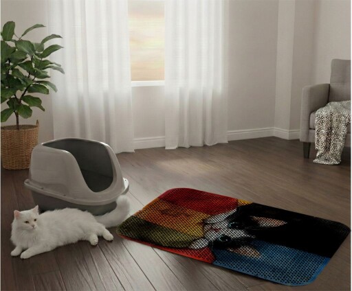Covoras litiera pentru colectarea granulelor de nisip, Paws &amp; Whiskers, Cat Lıtter Mat 39, Multicolor