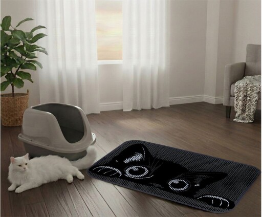 Covoras litiera pentru colectarea granulelor de nisip, Paws &amp; Whiskers, Cat Lıtter Mat 40, Multicolor