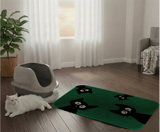 Covoras litiera pentru colectarea granulelor de nisip, Paws &amp; Whiskers, Cat Lıtter Mat 51, Multicolor
