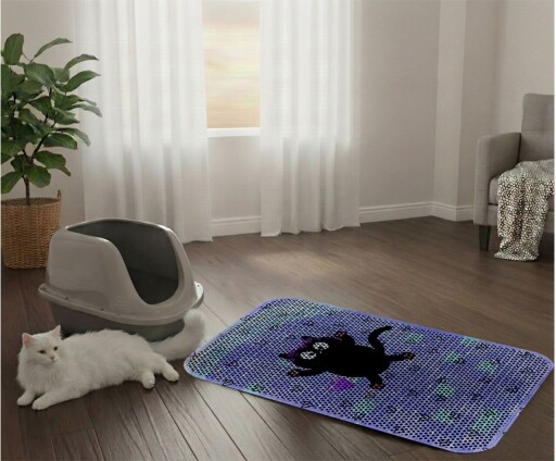 Covoras litiera pentru colectarea granulelor de nisip, Paws &amp; Whiskers, Cat Lıtter Mat 58, Multicolor