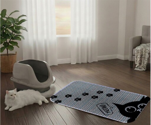 Covoras litiera pentru colectarea granulelor de nisip, Paws &amp; Whiskers, Cat Lıtter Mat 59, Multicolor