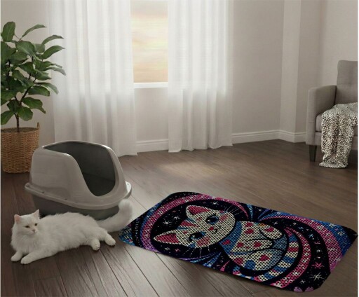 Covoras litiera pentru colectarea granulelor de nisip, Paws &amp; Whiskers, Cat Lıtter Mat 62, Multicolor