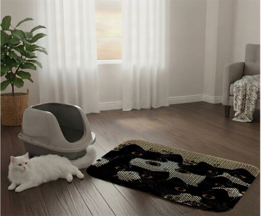 Covoras litiera pentru colectarea granulelor de nisip, Paws &amp; Whiskers, Cat Lıtter Mat 66, Multicolor