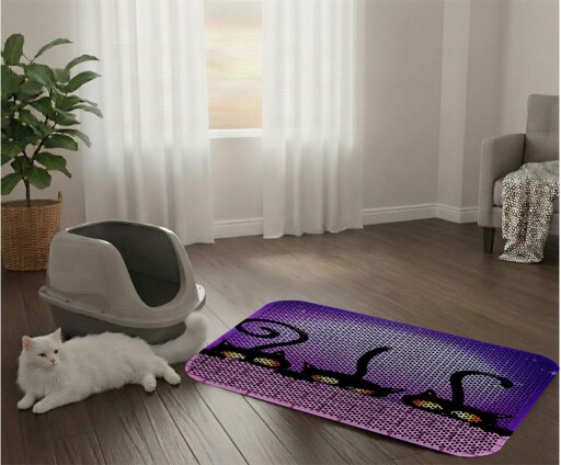 Covoras litiera pentru colectarea granulelor de nisip, Paws &amp; Whiskers, Cat Lıtter Mat 67, Multicolor
