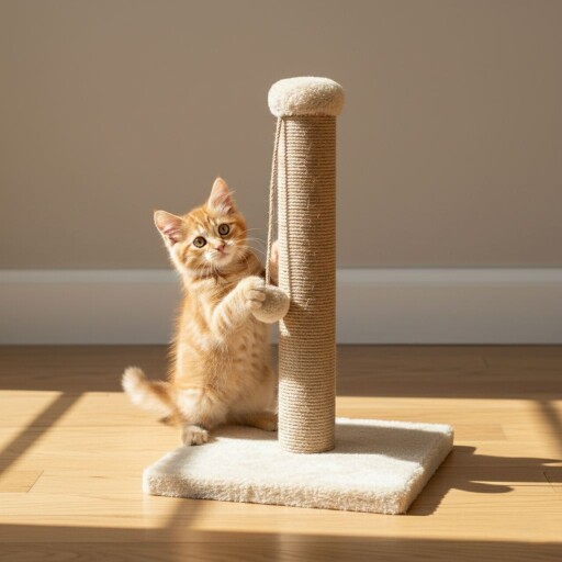Zgarietor pentru pisici, Paws &amp; Whiskers, Luca, Bej