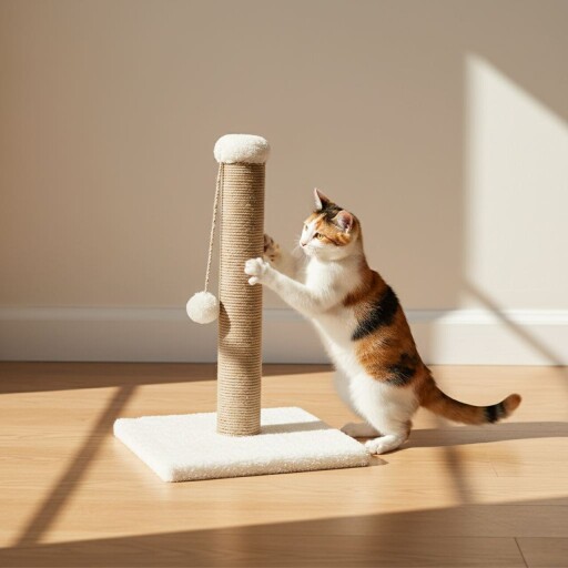 Zgarietor pentru pisici, Paws &amp; Whiskers, Luca, Alb