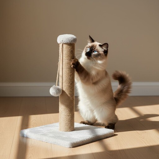 Zgarietor pentru pisici, Paws &amp; Whiskers, Luca, Gri
