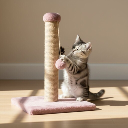 Zgarietor pentru pisici, Paws &amp; Whiskers, Luca, Roz prafuit