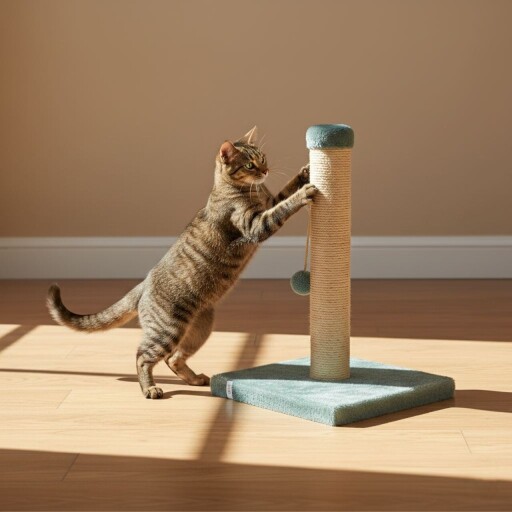 Zgarietor pentru pisici, Paws &amp; Whiskers, Luca, Turcoaz