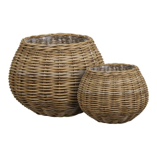Ghivece decorative 2 buc. din ratan ø 57 cm Melaka – House Nordic