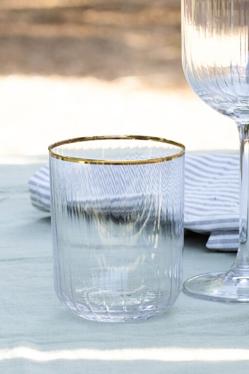 Set pahare, Hermia, 127RKL1101, Auriu / Transparent