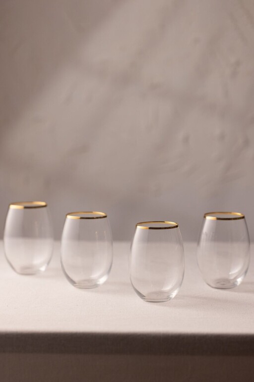 Set pahare, Hermia, 127RKL1104, Auriu / Transparent