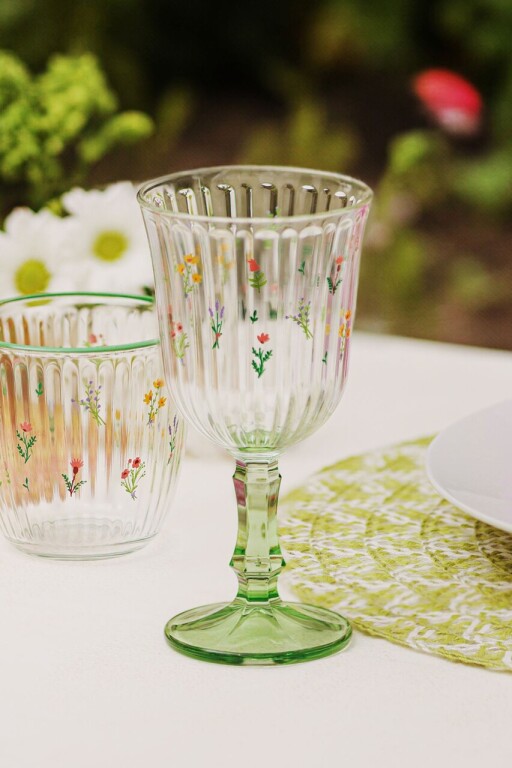 Set de pahare de vin, Hermia, 127RKL1123, Galben verde
