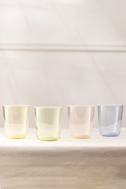 Set pahare, Hermia, 127RKL1124, Somon / Galben / Albastru / Verde