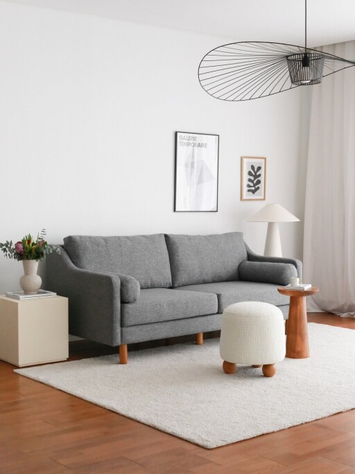 Canapea 3 locuri, Atelier del Sofa, 383EVN1241, Gri