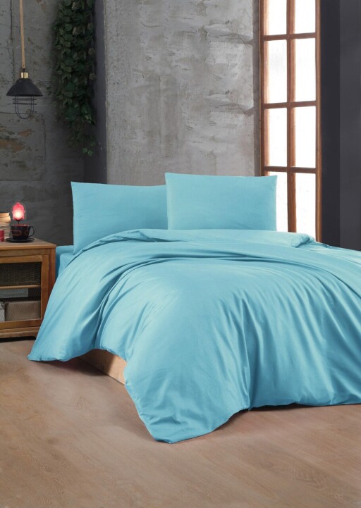 Lenjerie de pat pentru o persoana Single XXL (DE), L'essentiel Maison, Turquoise, Turcoaz