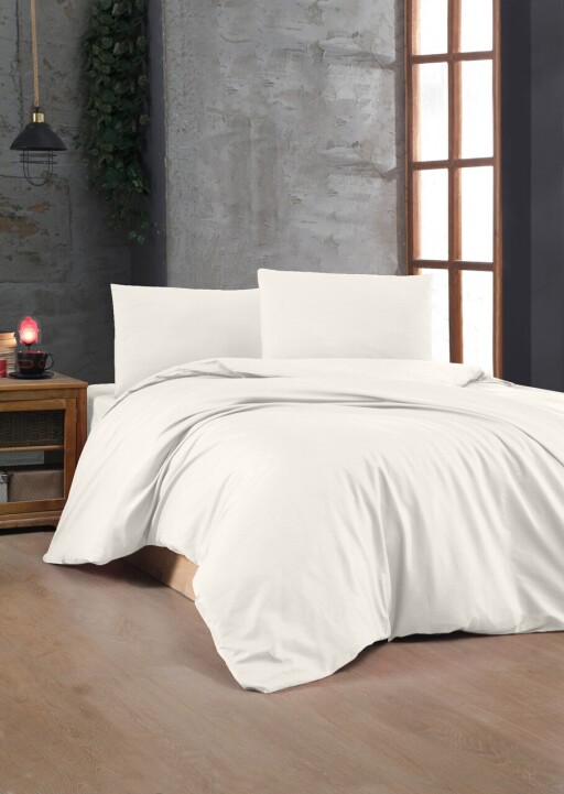 Lenjerie de pat pentru o persoana (FR), L'essentiel Maison, Cream, Crem