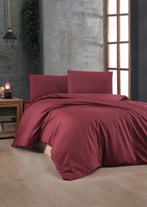 Lenjerie de pat dubla Super King (EU) (IT), L'essentiel Maison, Maroon, Maro