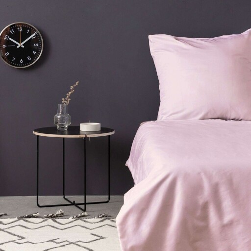 Lenjerie de pat dubla Super King (EU) (IT), 3 piese, L'essentiel Maison, De Light Pink, Roz deschis