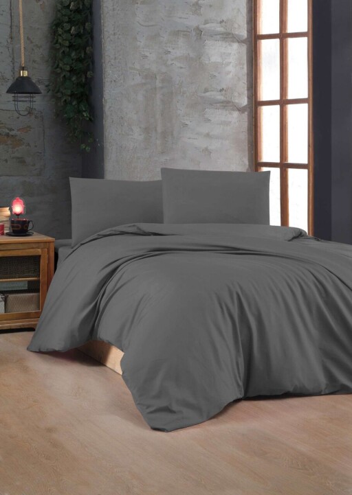 Lenjerie de pat dubla Super King (EU) (IT), L'essentiel Maison, Anthracite, Antracit