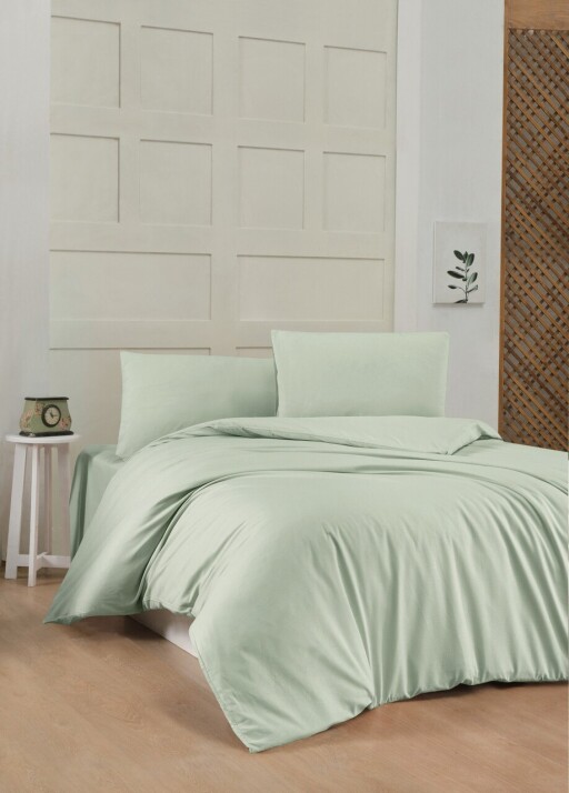 Lenjerie de pat dubla Super King (FR), L'essentiel Maison, Light Green, Verde deschis