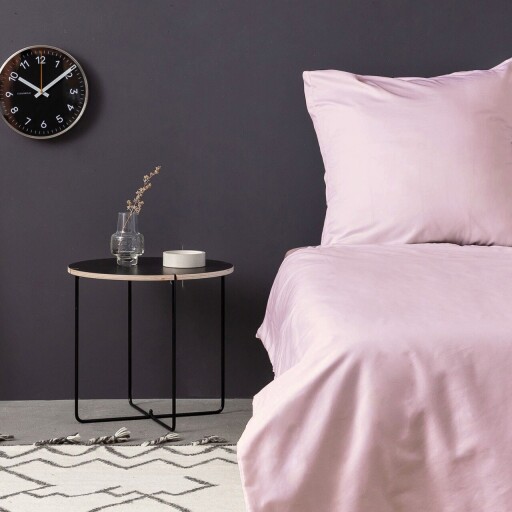 Lenjerie de pat dubla Super King (FR), 3 piese, L'essentiel Maison, De Light Pink, Roz deschis