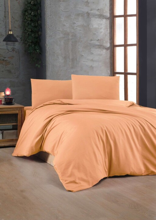 Lenjerie de pat dubla Super King (FR), L'essentiel Maison, Pale Orange, Portocaliu pal